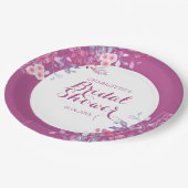 Roze Weide Bloem Bruidsborrel Papieren Bordje (Gekanteld)