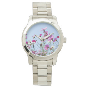  roze weide horloge