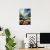 Roze weide in de bossen poster (Thuiskantoor)