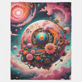 Roze Wereld Fleece Deken