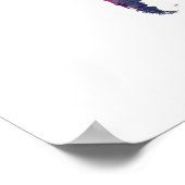 Roze Wereldkaart poster (Hoek)