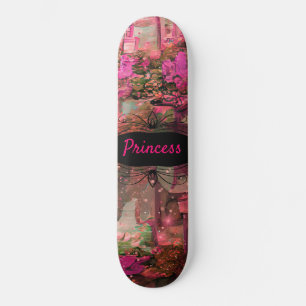 Roze wereldskateboard skateboard
