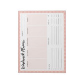 Roze werkweek Planner Notitieblok (Gedraaid)