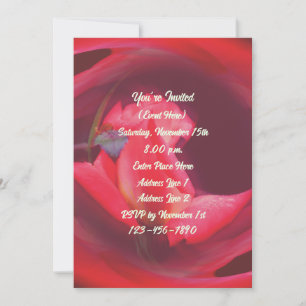 Roze wervelende Rosebud Floral Art Party Kaart
