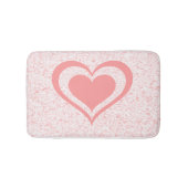 Roze werveling met hart badmat (Voorkant)