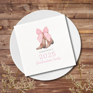 Roze Western 2025 Afstuderen Servet