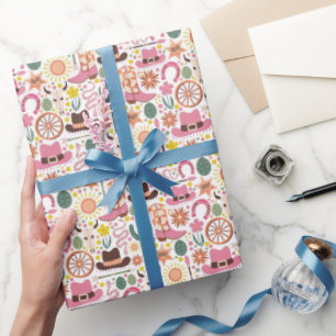 Roze Western Charme Cadeaupapier