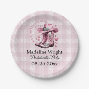 Roze  Western Cowgirl Bachelorette Borden Papieren Bordje