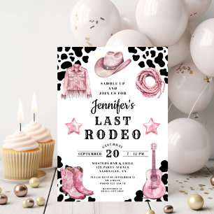 Roze Western Laatste Rodeo Bachelorette Kaart