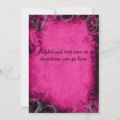 Roze Westerne Cowgirl Grunge Star Party Uitnodigin Kaart (Achterkant)