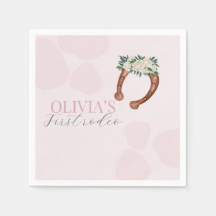 Roze westerne cowgirl rodeo servet