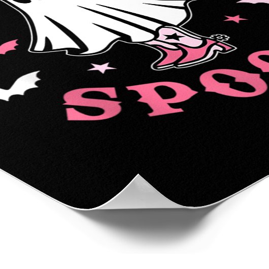 Roze Westerne Halloween Cowboy Ghost Boot Scootin Poster (Hoek)