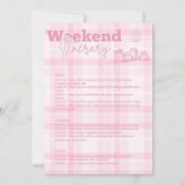 Roze Westerne vrijgezellenreis Kaart (Achterkant)