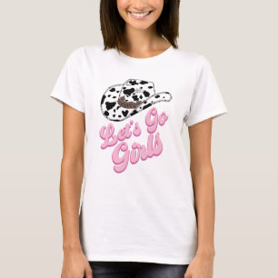 Roze Westerse Let's Go Girls Meisjesuitje T-shirt