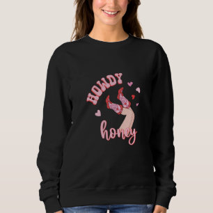Roze westerse Valentijnsdag cowgirl howdy partner Trui