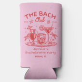 Roze Whimsical Beach Cocktail Bachelorette Party (Achterkant)