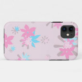 Roze Whimsical Bloemmotief Case-Mate iPhone Case (Achterkant (horizontaal))