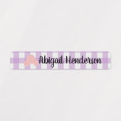 Roze Whimsical Flowers Paars Play Name Labels (Design 2)