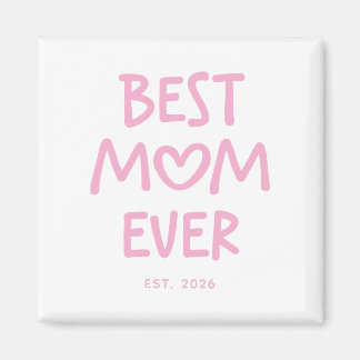 Roze Whimsical Hart Beste Moeder Ooit Magneet