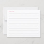 Roze Whimsicale Bruids Shower Receptkaart (Achterkant)