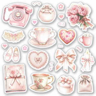 Roze Whimsy Sticker Vel