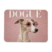 Roze Whippet-hond Covergirl