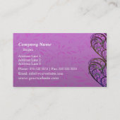 Roze White Damask Visitekaartje (Achterkant)