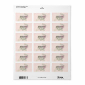 Roze & White Rose Bouquet Etiket (Full Sheet)