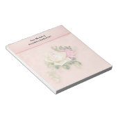 Roze & White Rose Bouquet Notitieblok (Schuin)