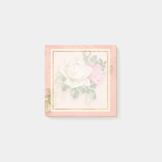 Roze & White Rose Bouquet Post-it® Notes (Voorkant)