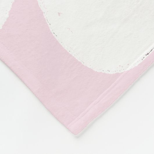 Roze White Simple Daisy Pattern Gold Personal Fleece Deken (Hoek)