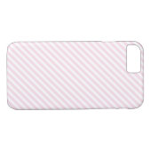 Roze & White Striped iPhone 7 Hoesje (Achterkant (Horizontaal))