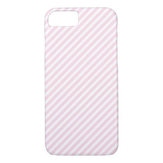 Roze & White Striped iPhone 7 Hoesje (Achterkant)