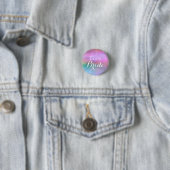 Roze White Wedding Team Bride Button (In situ)