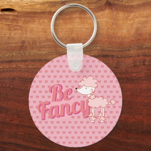 Roze wieg en hart zijn Fancy Sleutelhanger (Voorkant)