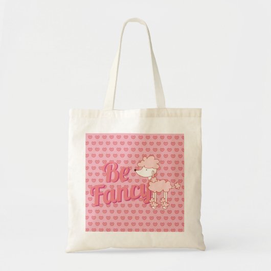 Roze wieg en hart zijn Fancy Tote Bag (Voorkant)