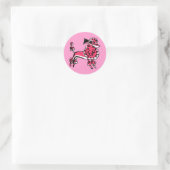 Roze wieg van 50 ronde sticker (Tas)
