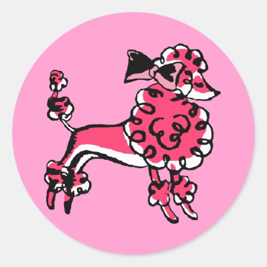 Roze wieg van 50 ronde sticker (Voorkant)