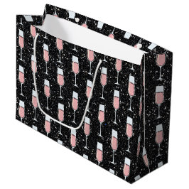 Roze Wijn Patroon Groot Cadeauzakje