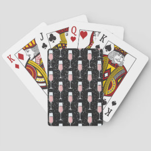 Roze Wijn Patroon Pokerkaarten