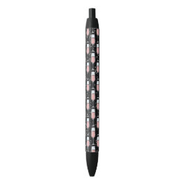 Roze Wijn Patroon Zwarte Inkt Pen
