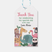 Roze wild dier cadeaulabel (Voorkant)