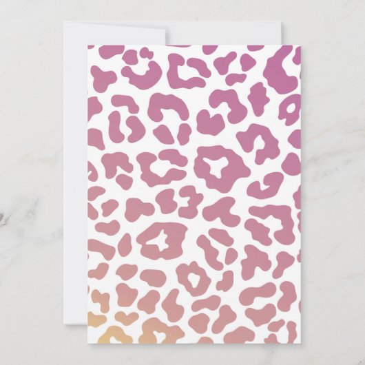 Roze Wild Een 1e Verjaardag Safari Oerwoud Meisje Kaart (Achterkant)