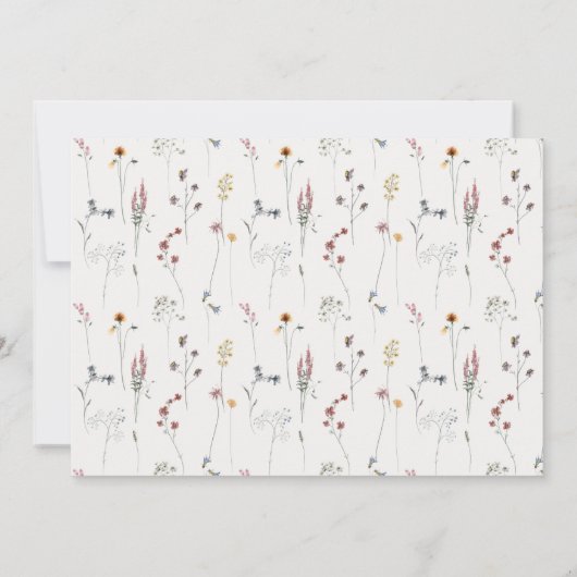 Roze Wildbloem Monogram Crest Foto Birthday Kaart (Achterkant)