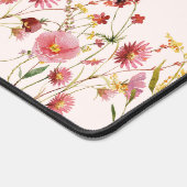 Roze Wildbloemen gepersonaliseerd Bureaumat (Hoek)