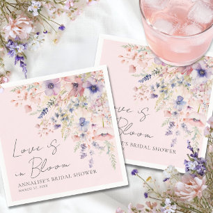 Roze Wilde Bloem Bruiloft Feest Servet