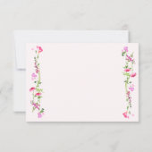 roze wilde bloem delicate bloemen bedankkaart (Achterkant)