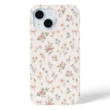 Roze Wilde Bloem Roos Strikte Patroon Hoesje