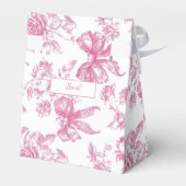 Roze Wilde Bloem Thee Bruiloftsfeest Bedankdoosjes (Achterkant)