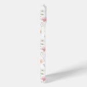 Roze Wilde Bloem Waterverf Monogram Case-Mate iPhone Case (Achterkant / Rechts)
